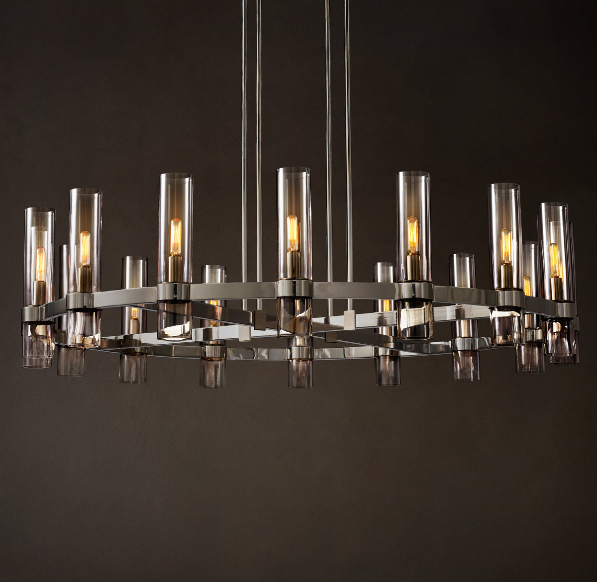 Artisan Ravelle Round Chandelier – 48" Polished Nickel — view 5