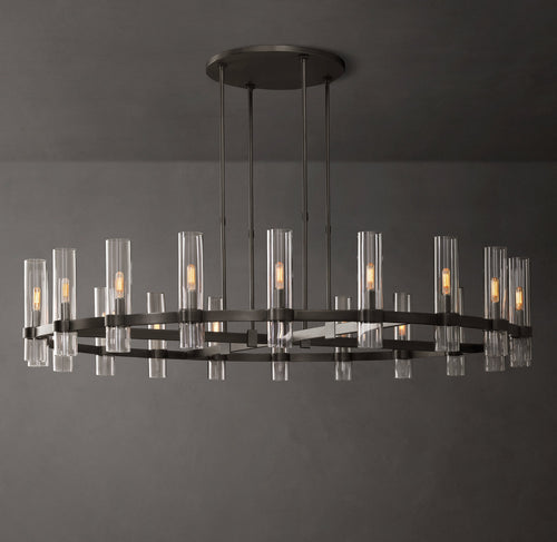 Artisan Ravelle Round Chandelier – 60" Bronze — view 1