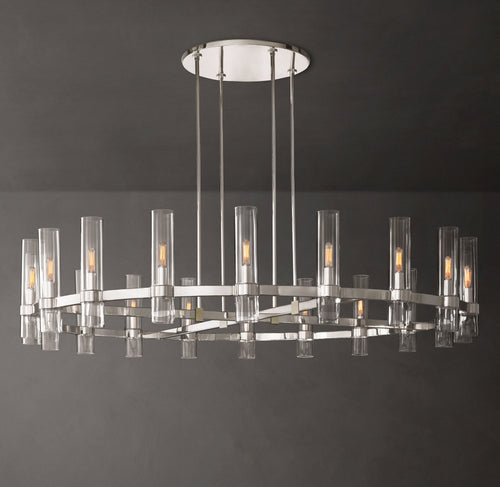 Artisan Ravelle Round Chandelier – 60" Polished Nickel — view 1