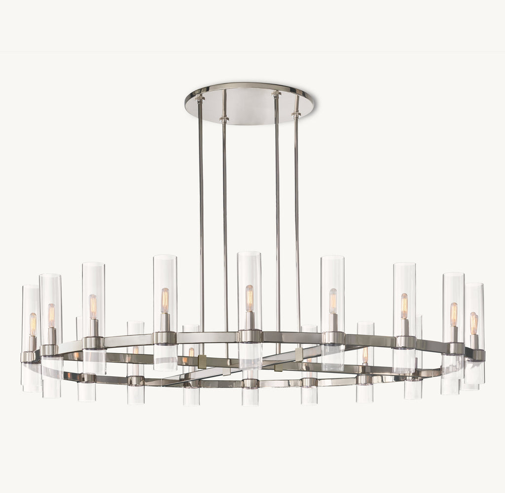 Artisan Ravelle Round Chandelier – 60" Polished Nickel — view 2