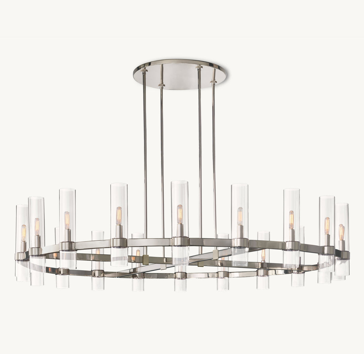 Artisan Ravelle Round Chandelier – 60" Polished Nickel — view 2