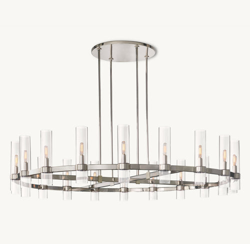 Artisan Ravelle Round Chandelier – 60" Polished Nickel — view 2