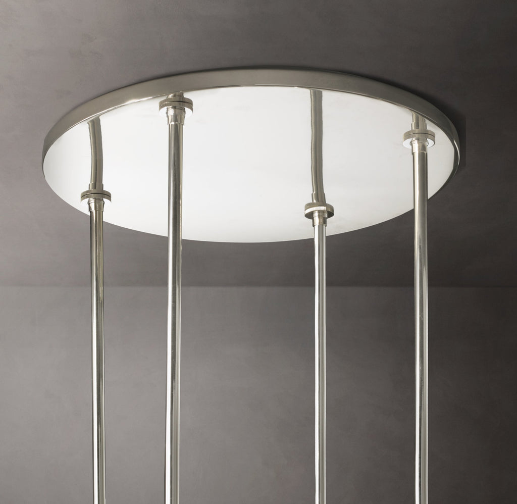 Artisan Ravelle Round Chandelier – 60" Polished Nickel — view 3