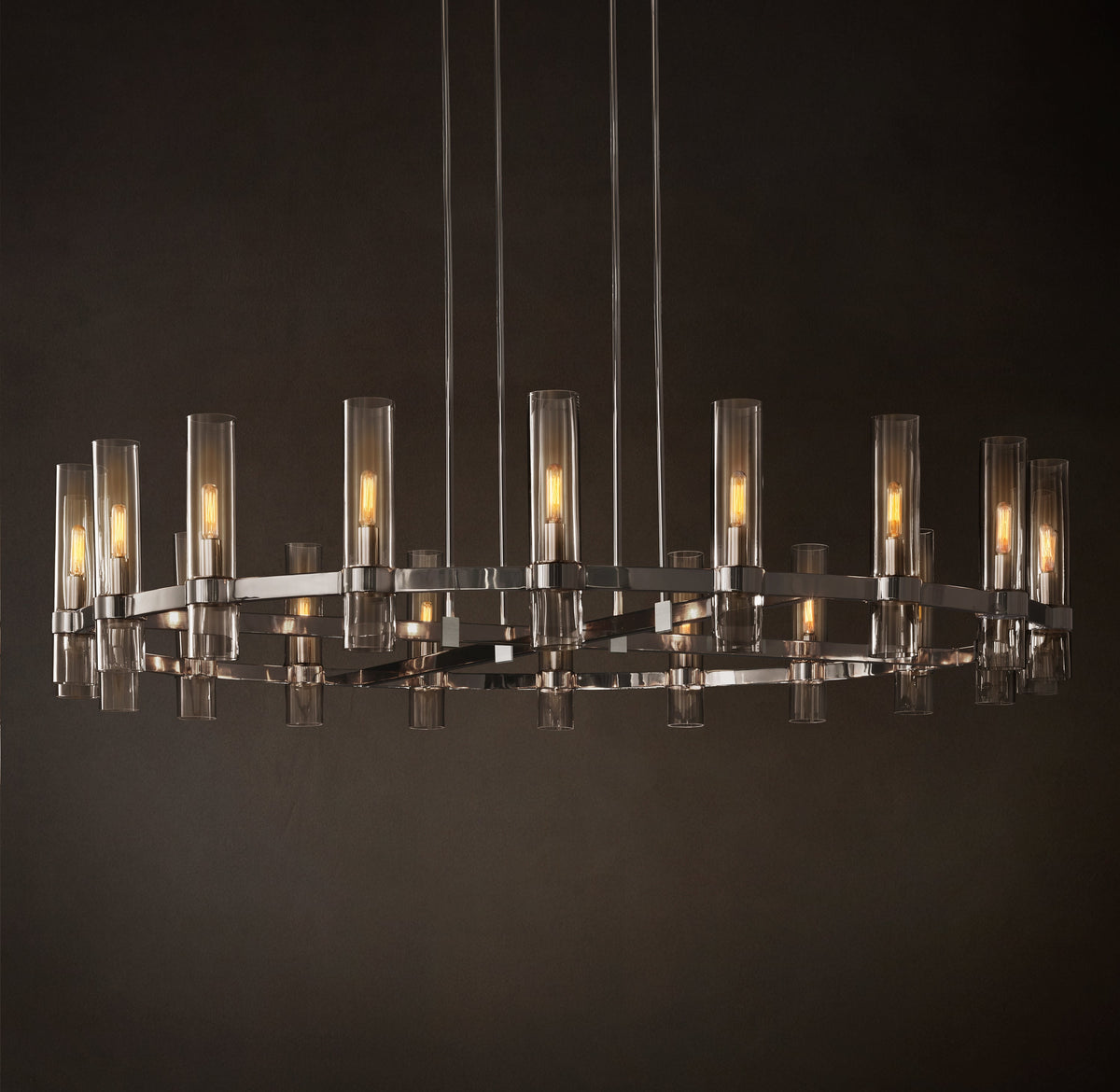 Artisan Ravelle Round Chandelier – 60" Polished Nickel — view 4