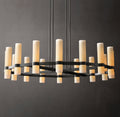 Artisan Ravelle Round Milk Glass Chandelier – 48" — view 1