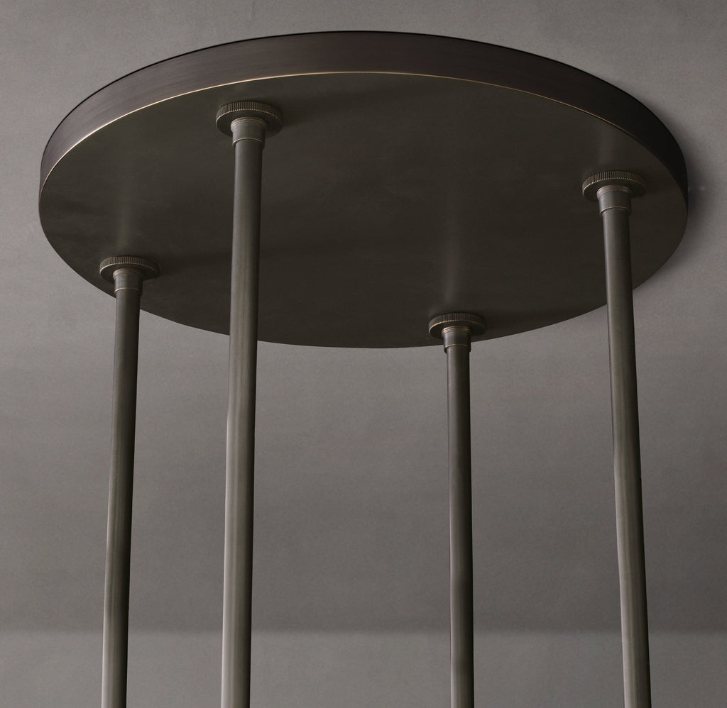 Artisan Ravelle Round Milk Glass Chandelier – 48" — view 3