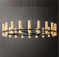 Artisan Ravelle Round Milk Glass Chandelier – 60" — view 1