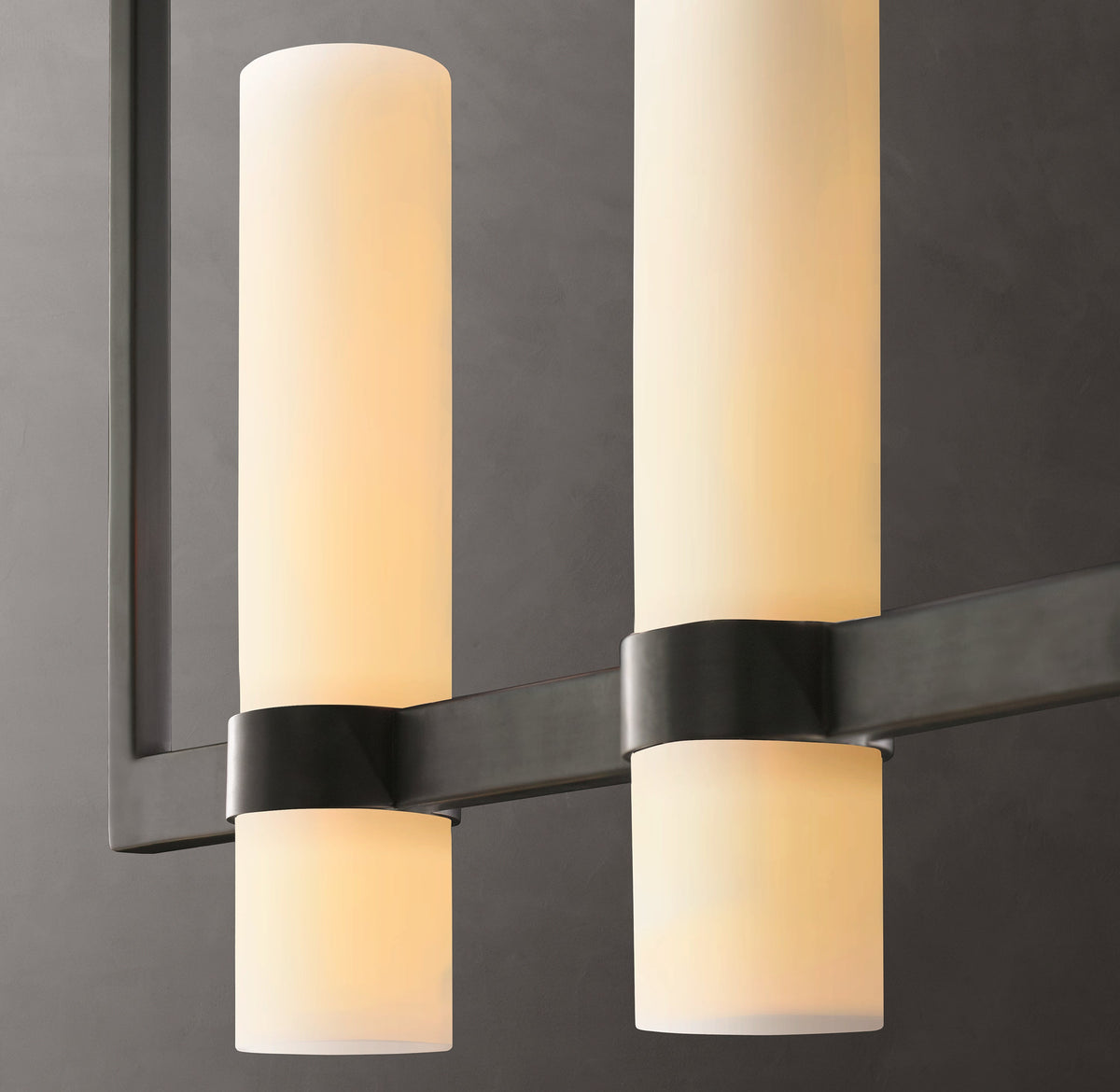 Artisan Ravelle Linear Milk Glass Chandelier – 54" — view 4