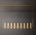 Artisan Ravelle Linear Milk Glass Chandelier – 71" — view 1