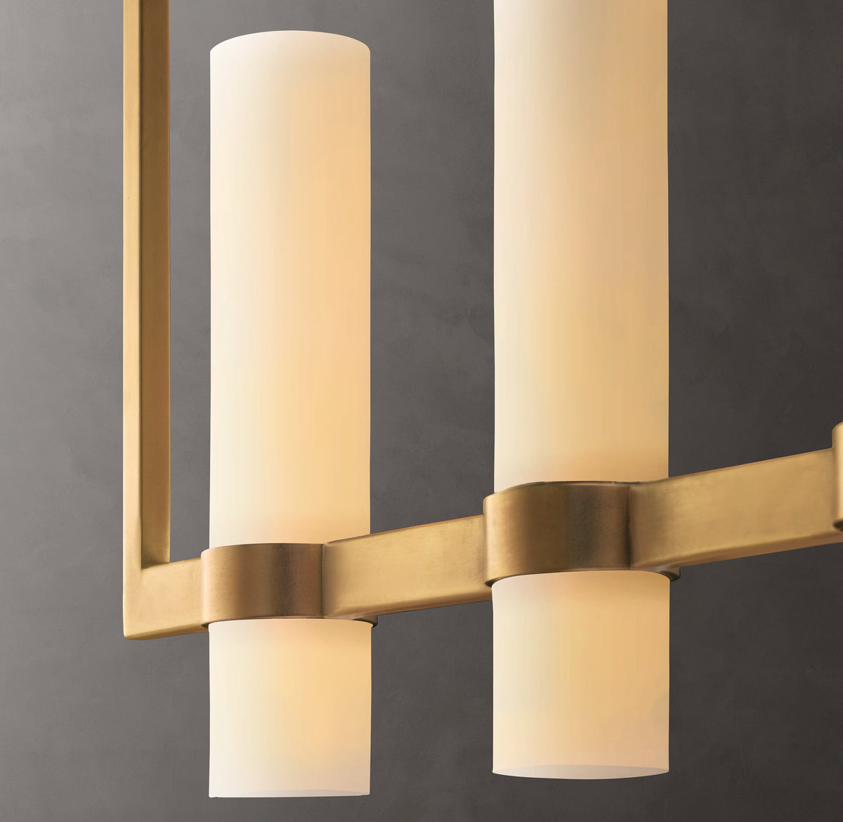 Artisan Ravelle Linear Milk Glass Chandelier – 71" — view 4