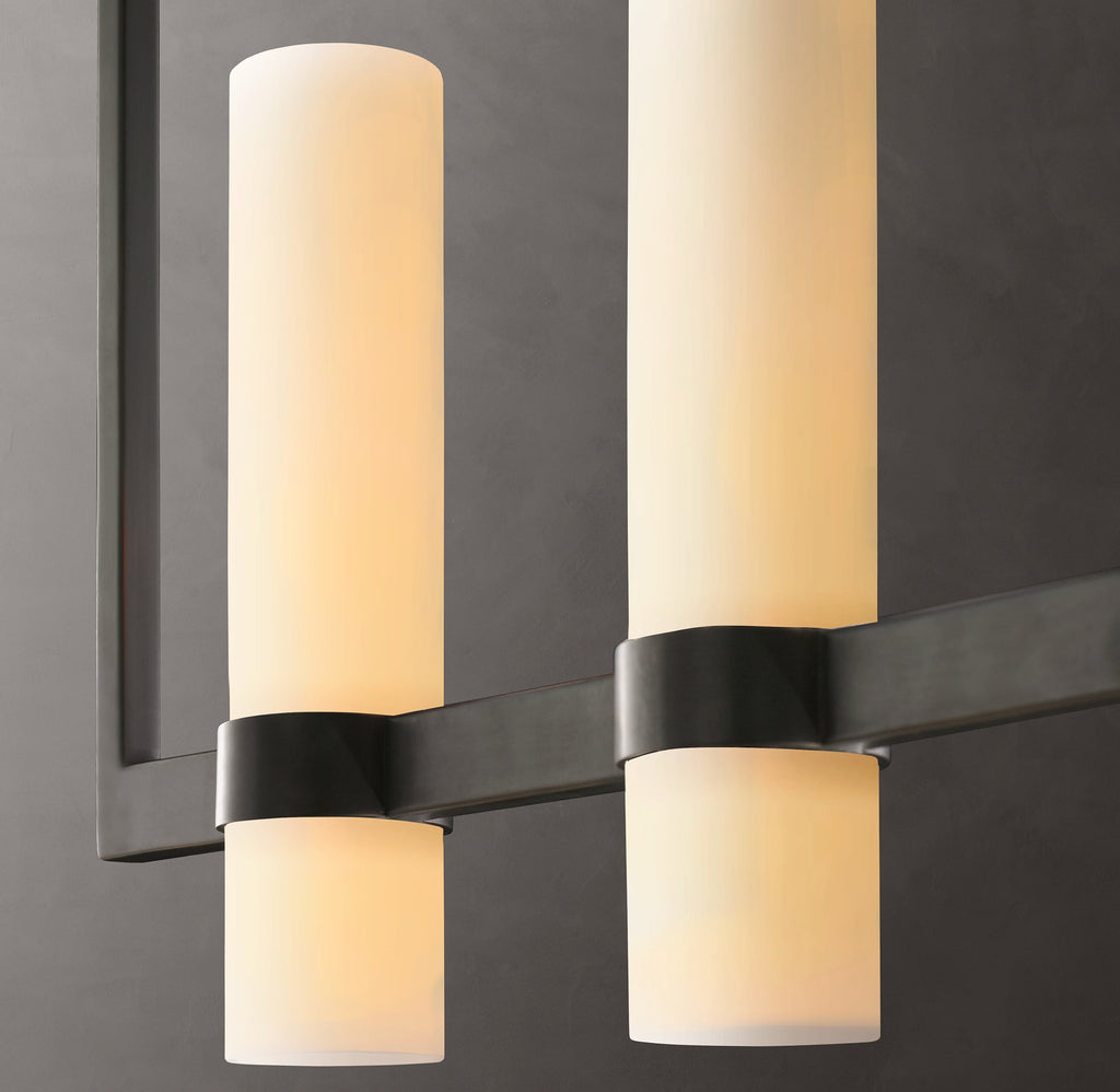 Artisan Ravelle Linear Milk Glass Chandelier – 71" — view 4