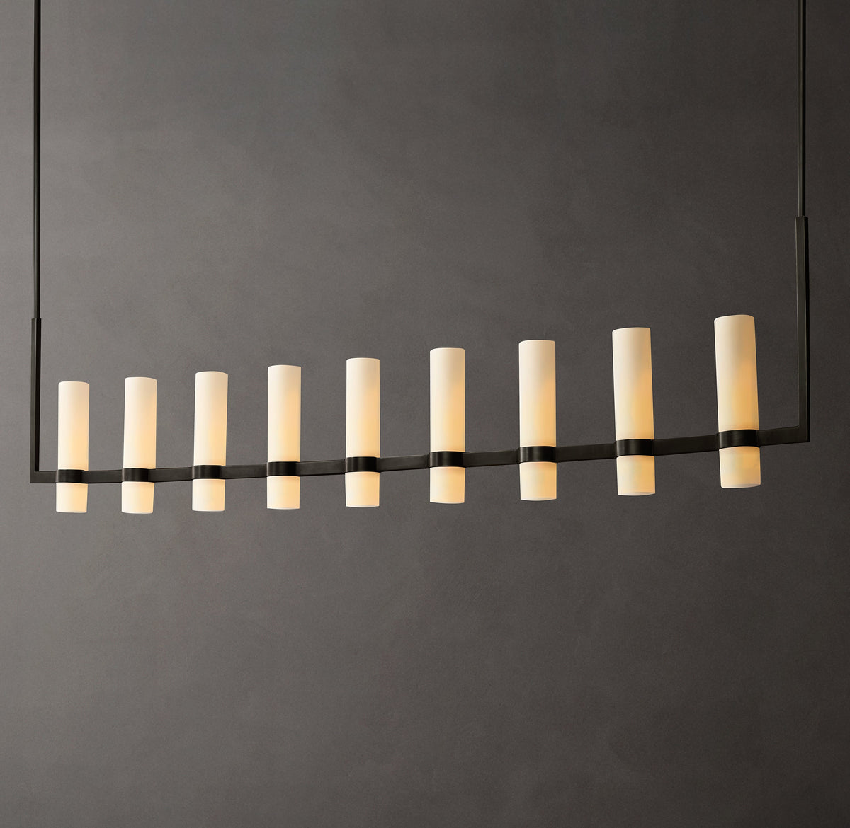 Artisan Ravelle Linear Milk Glass Chandelier – 71" — view 6
