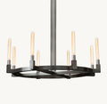 Heritage Cannele Round Chandelier – 48" Bronze — view 1