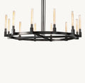 Heritage Cannele Round Chandelier – 60" Bronze — view 1