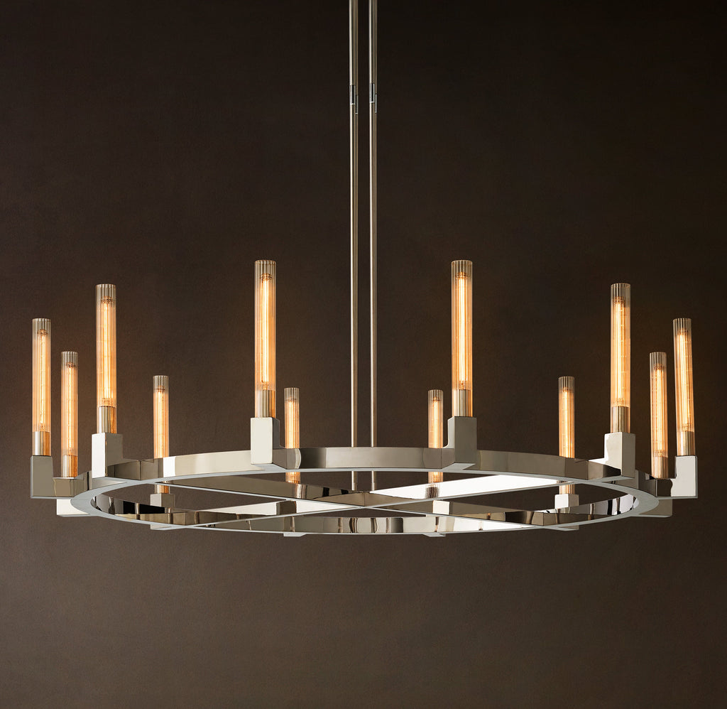Heritage Cannele Round Chandelier – 60" — view 1
