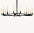 Heritage Cannele Round Chandelier – 72" Bronze — view 1