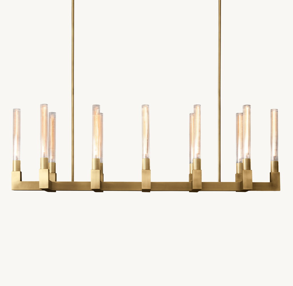 Heritage Cannele Linear Chandelier – 55" — view 1