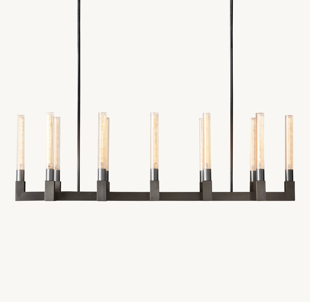 Heritage Cannele Linear Chandelier – 55" — view 1