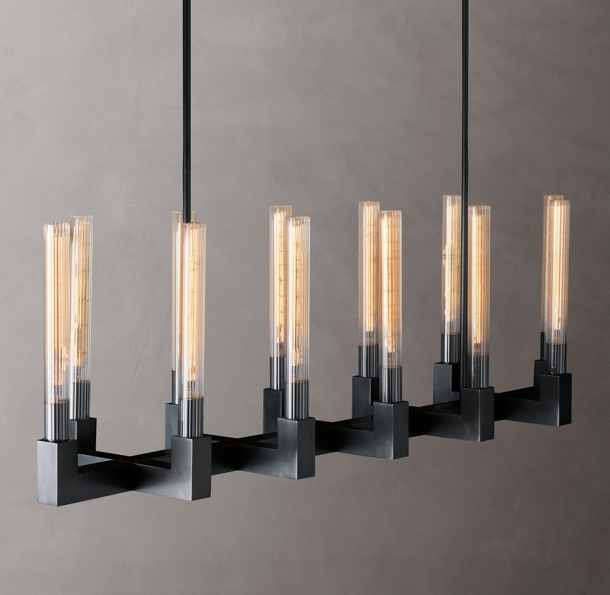 Heritage Cannele Linear Chandelier – 55" — view 2
