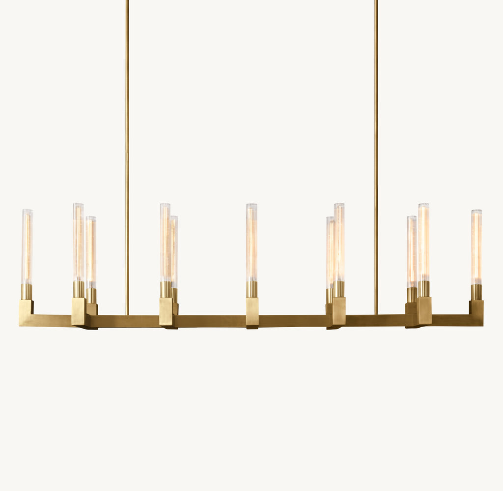 Heritage Cannele Linear Chandelier – 67" — view 1