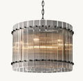 Sculptural San Marco Glass Round Chandelier – 22" Bronze — view 1