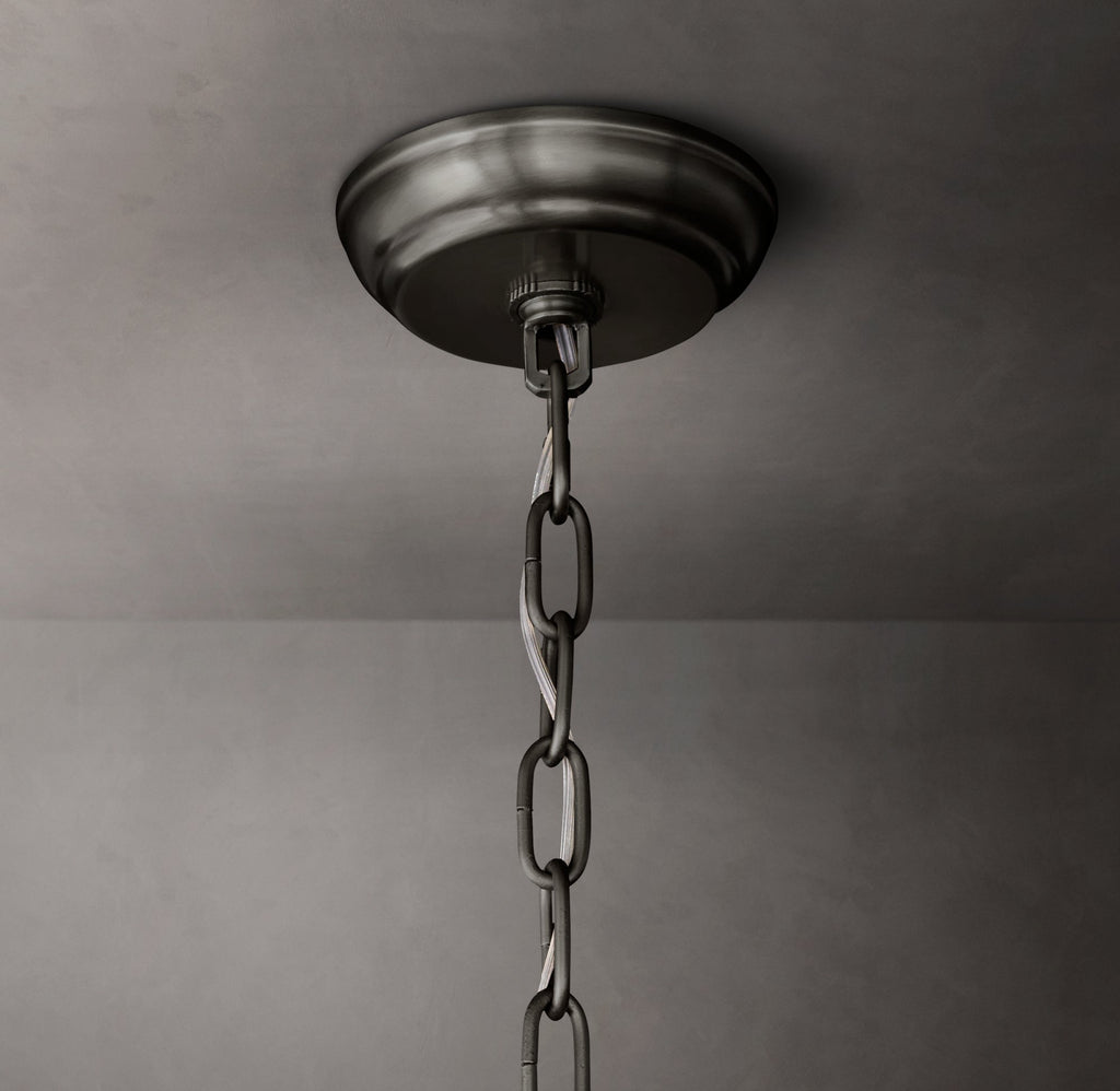Sculptural San Marco Glass Round Chandelier – 22" Bronze — view 3