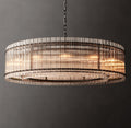 Sculptural San Marco Glass Round Chandelier – 60" Bronze — view 1