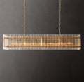 Sculptural San Marco Glass Linear Chandelier — view 1