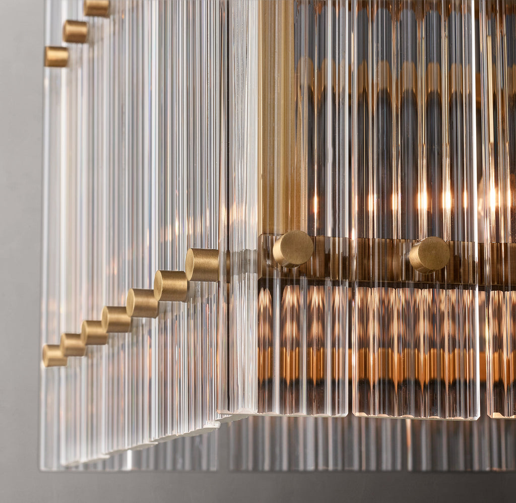 Sculptural San Marco Glass Linear Chandelier — view 3