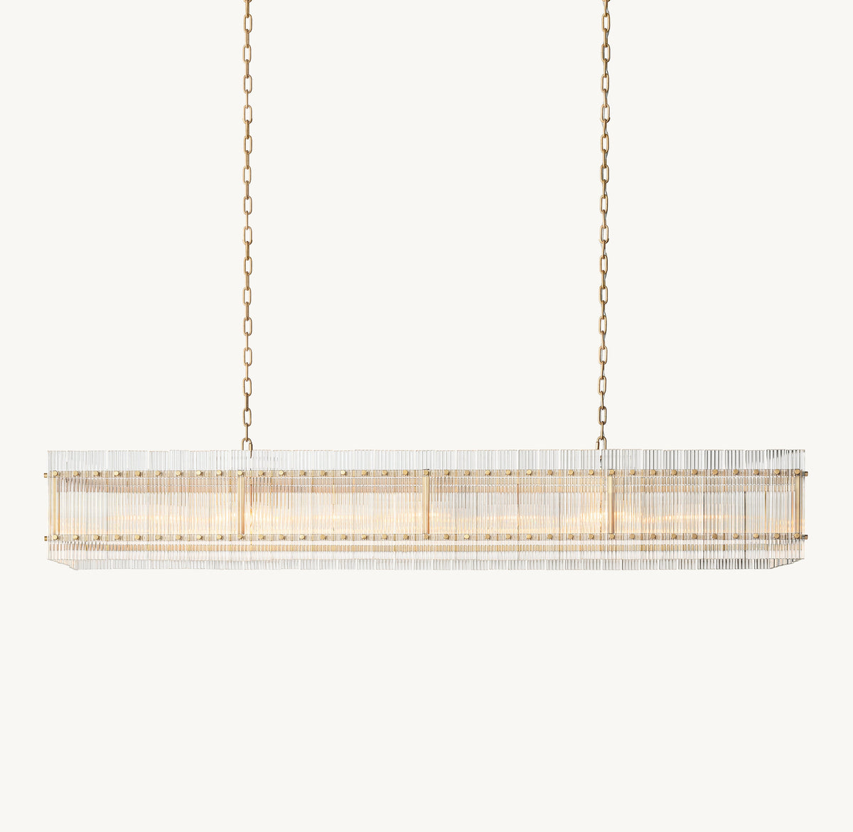 Sculptural San Marco Glass Linear Chandelier — view 1