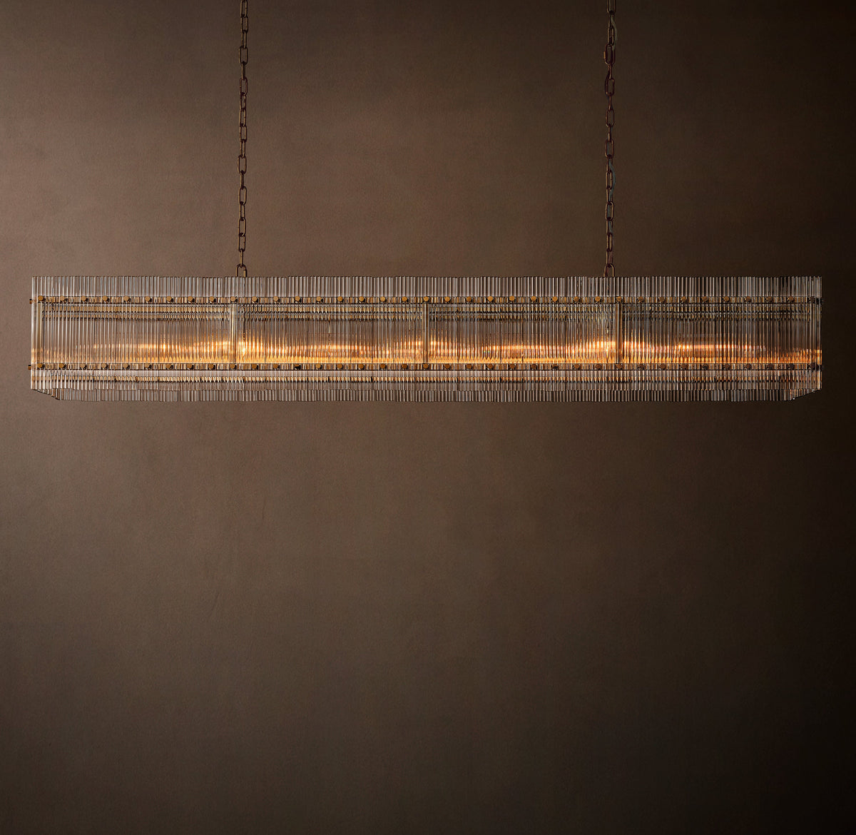 Sculptural San Marco Glass Linear Chandelier — view 2
