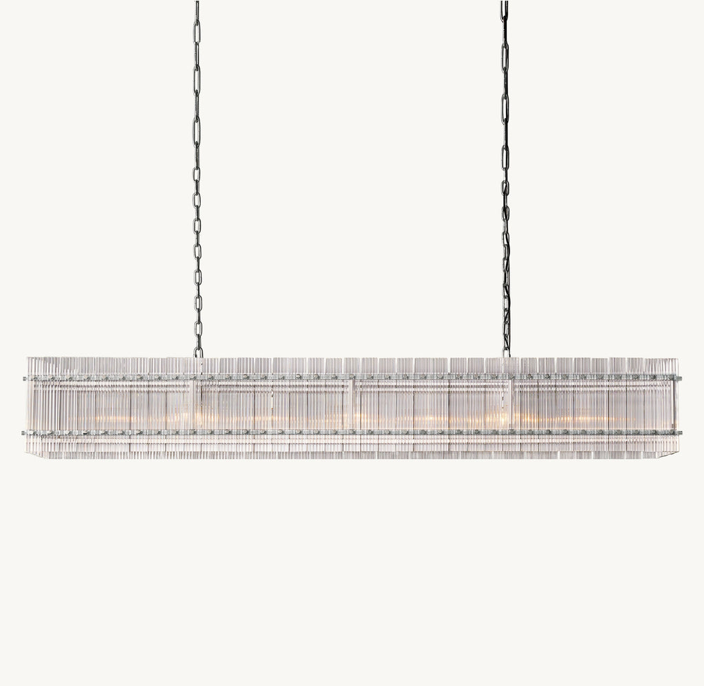 Sculptural San Marco Glass Linear Chandelier — view 2