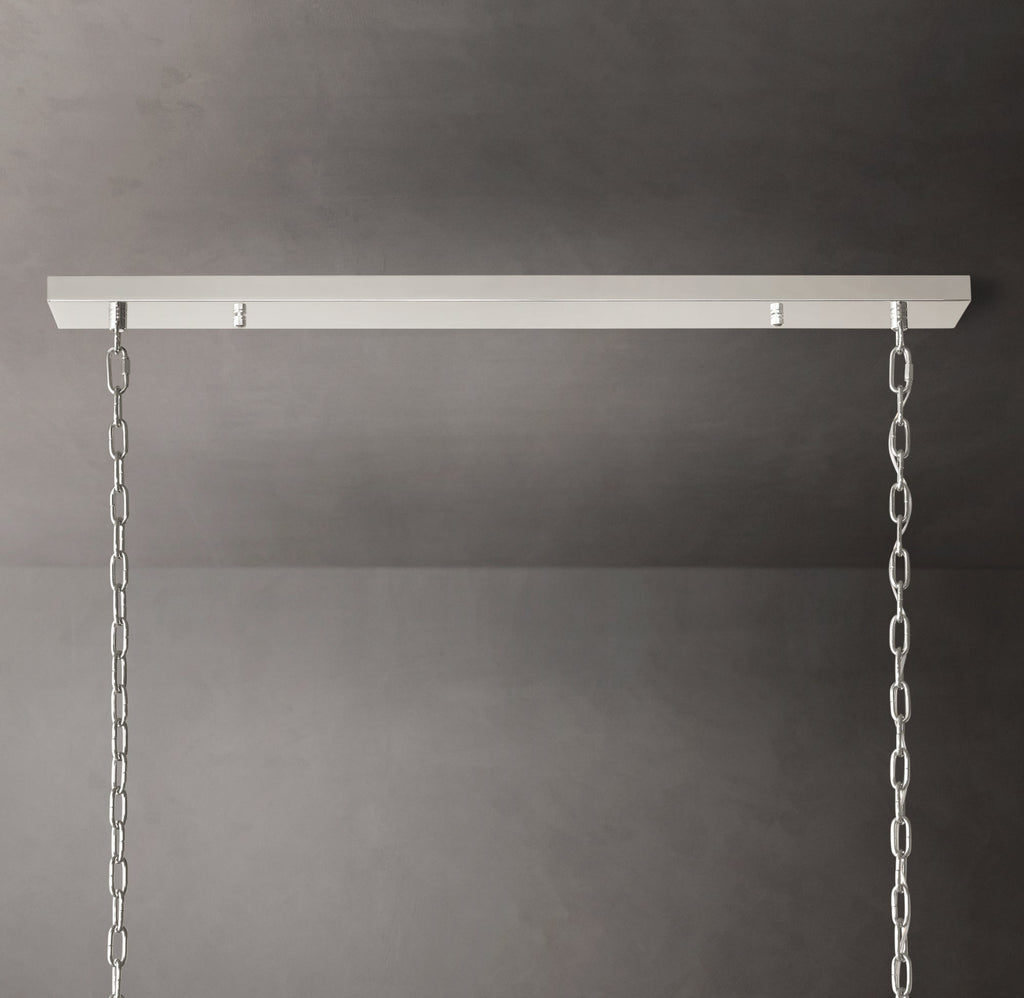 Sculptural San Marco Glass Linear Chandelier — view 3
