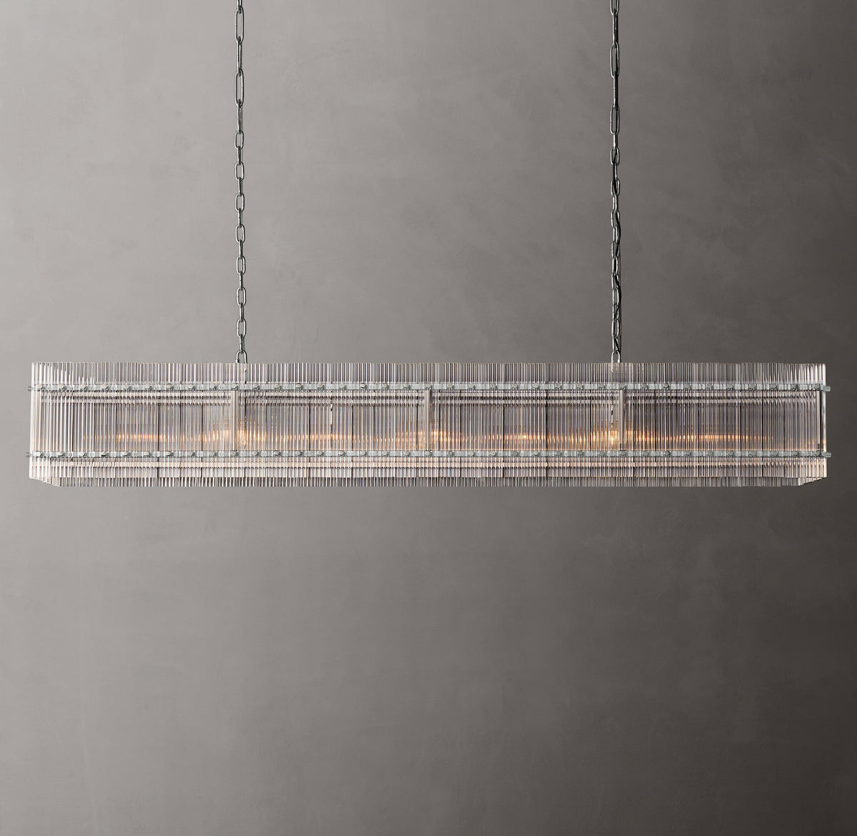 Sculptural San Marco Glass Linear Chandelier — view 4