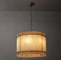 Sculptural San Marco Alabaster Round Chandelier — view 1
