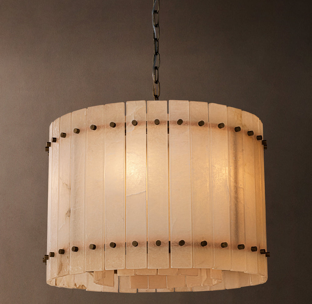 Sculptural San Marco Alabaster Round Chandelier — view 3