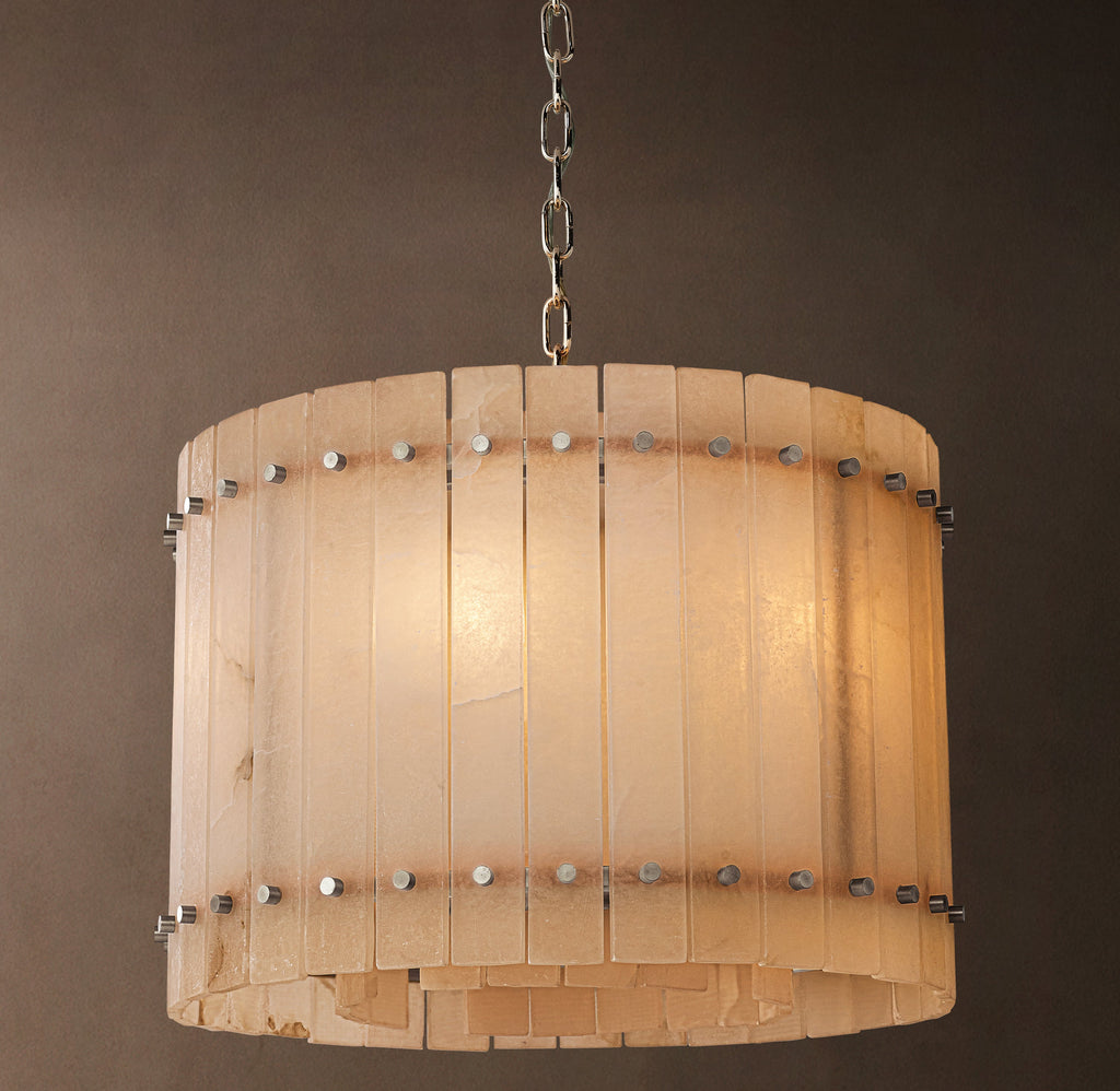Sculptural San Marco Alabaster Round Chandelier — view 3