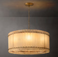 Sculptural San Marco Alabaster Round Chandelier — view 1