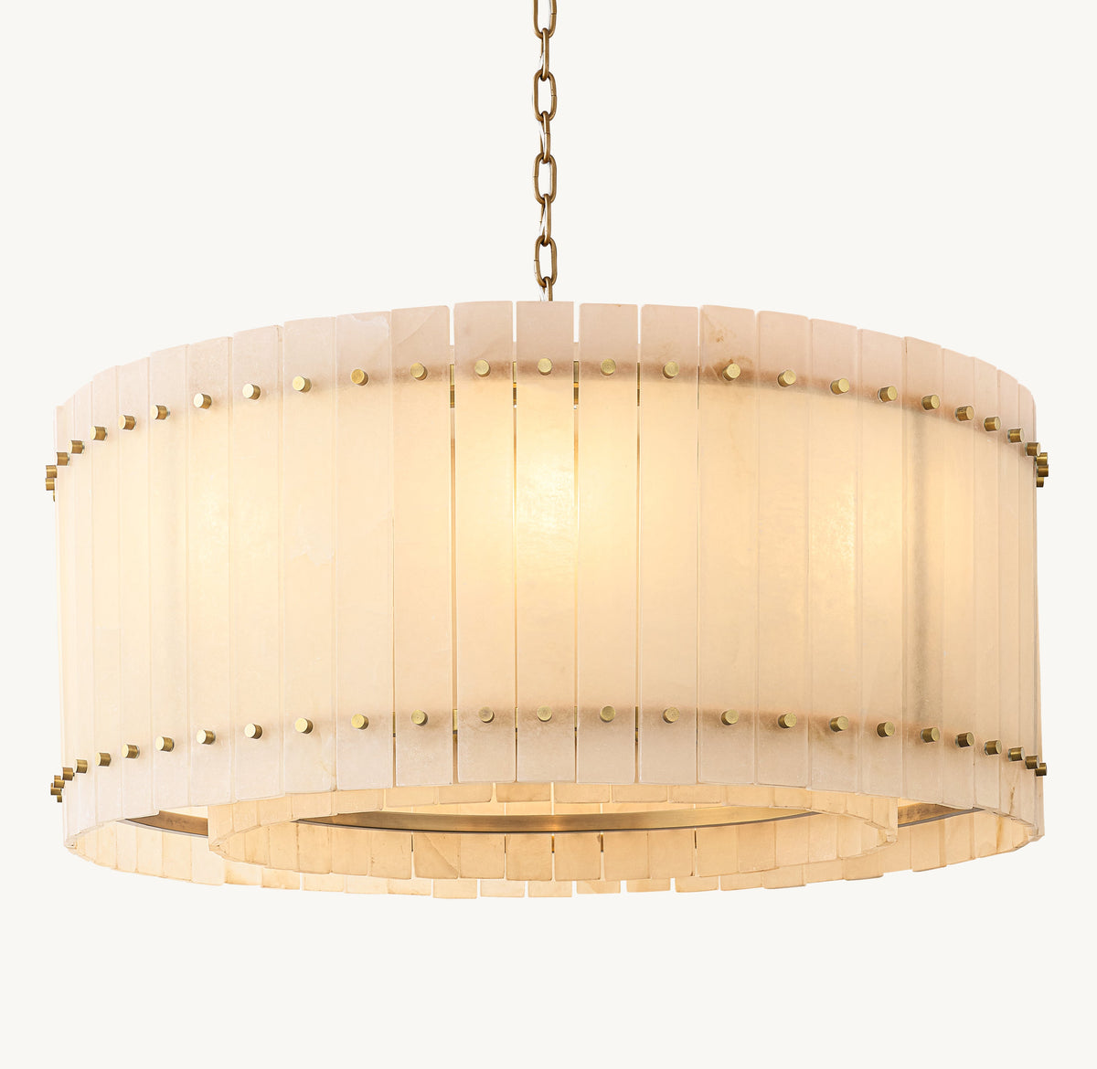 Sculptural San Marco Alabaster Round Chandelier — view 2