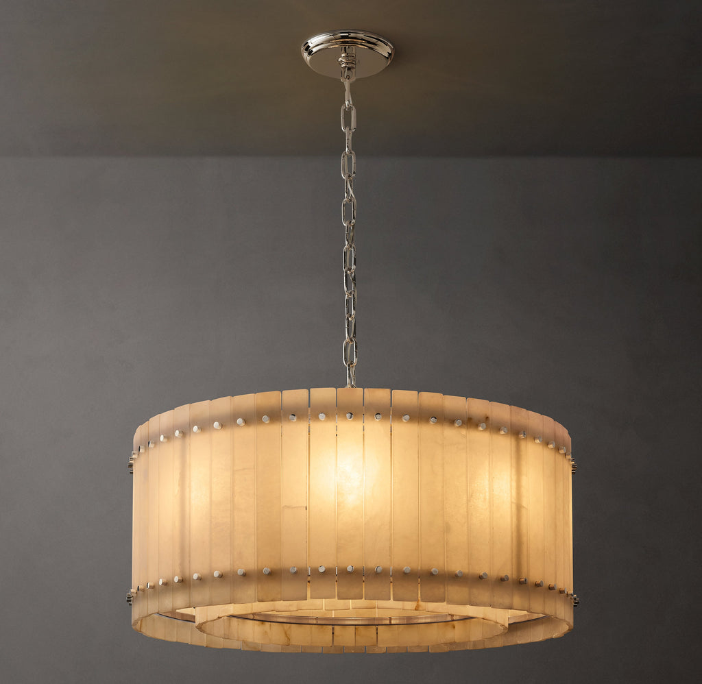 Sculptural San Marco Alabaster Round Chandelier — view 1