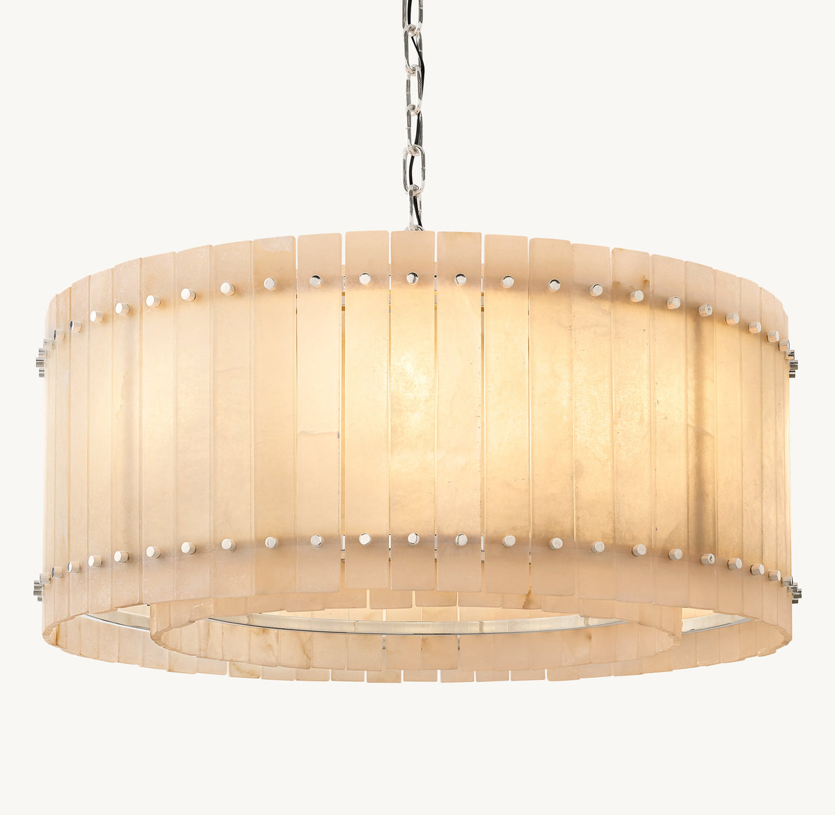 Sculptural San Marco Alabaster Round Chandelier — view 2