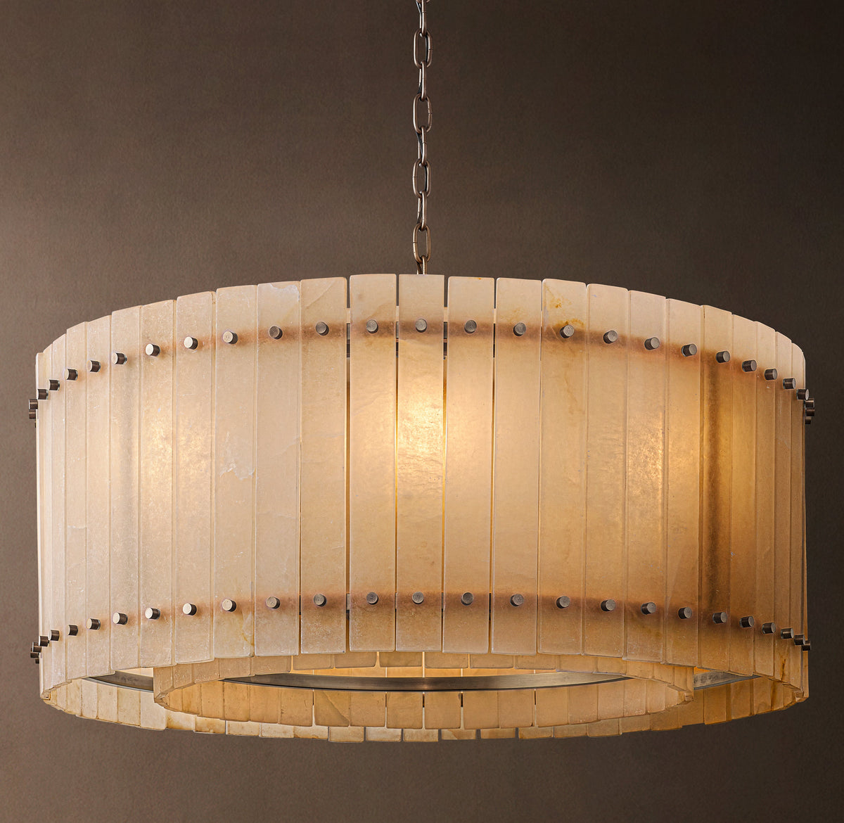 Sculptural San Marco Alabaster Round Chandelier — view 3