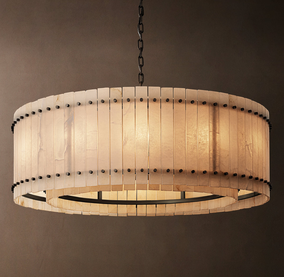 Sculptural San Marco Alabaster Round Chandelier — view 3