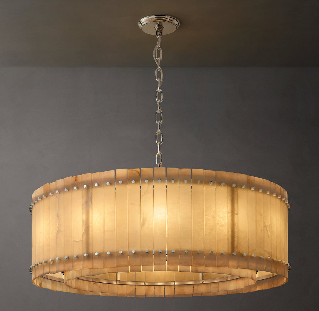 Sculptural San Marco Alabaster Round Chandelier — view 1