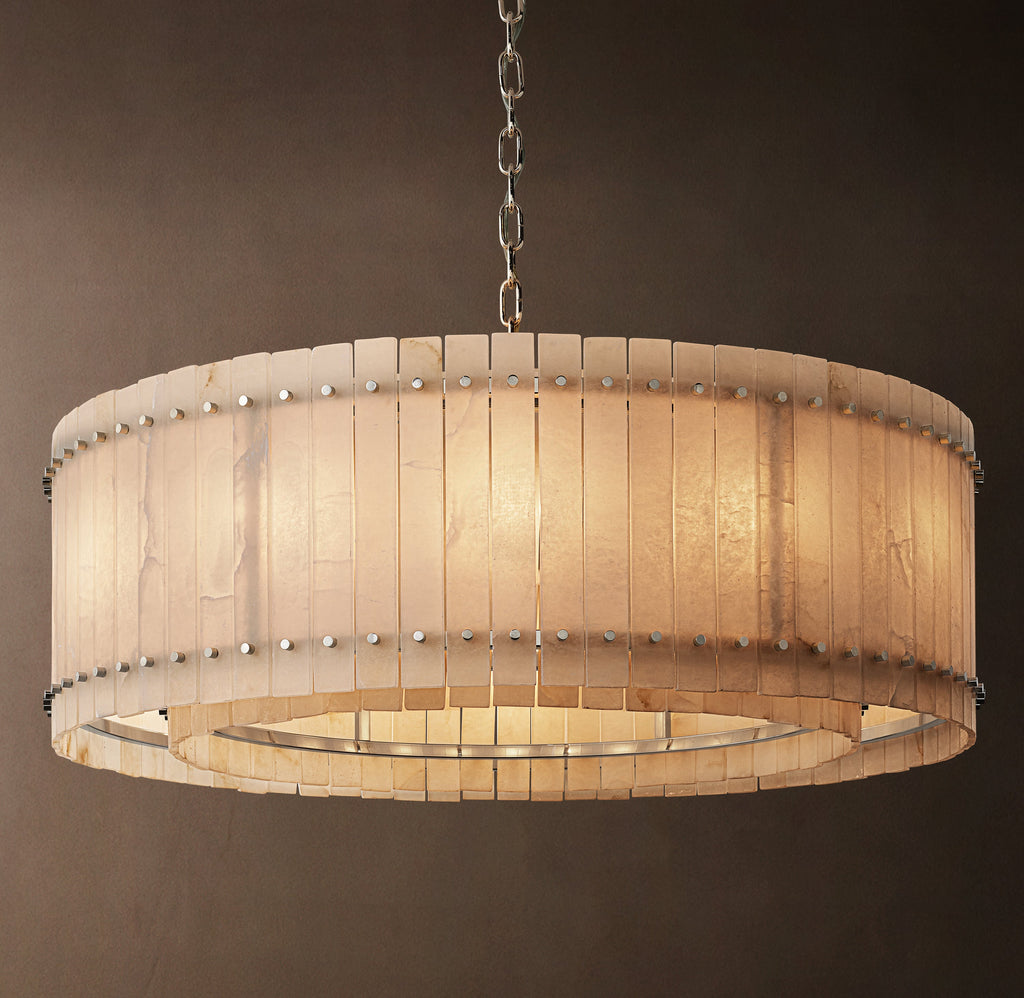 Sculptural San Marco Alabaster Round Chandelier — view 3