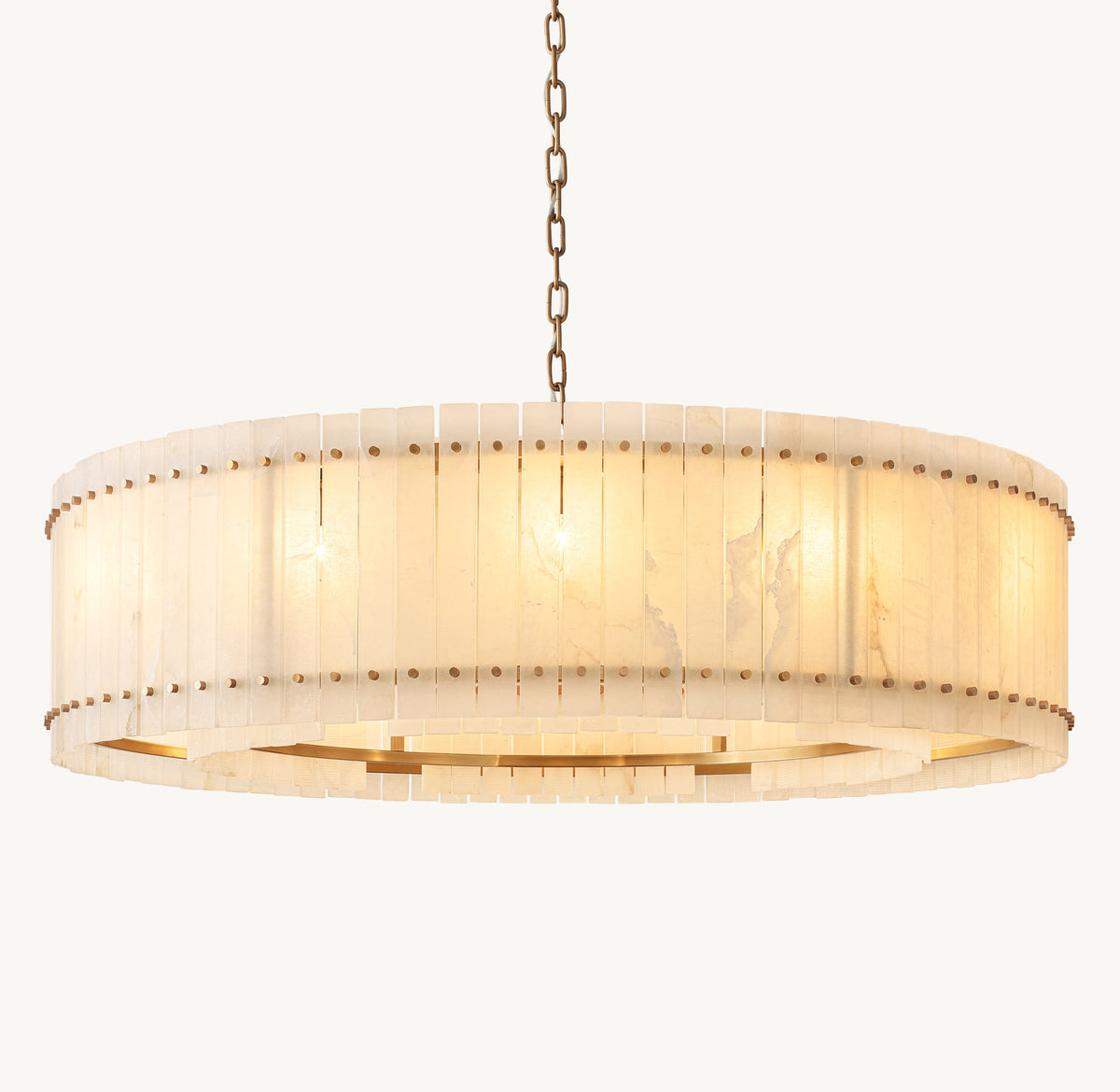 Sculptural San Marco Alabaster Round Chandelier — view 2