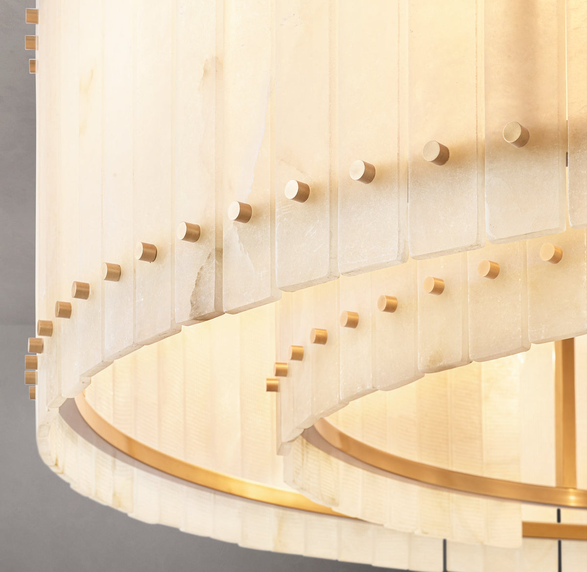 Sculptural San Marco Alabaster Round Chandelier — view 3