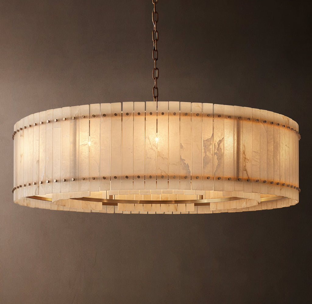 Sculptural San Marco Alabaster Round Chandelier — view 4