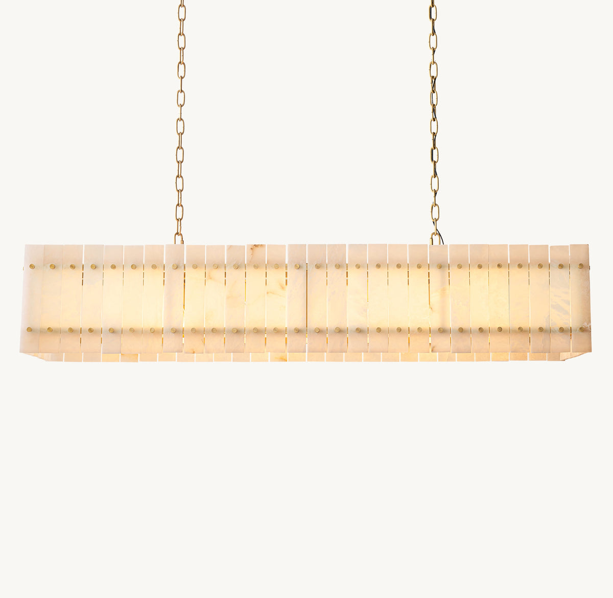 Sculptural San Marco Alabaster Linear Chandelier – 54" — view 2