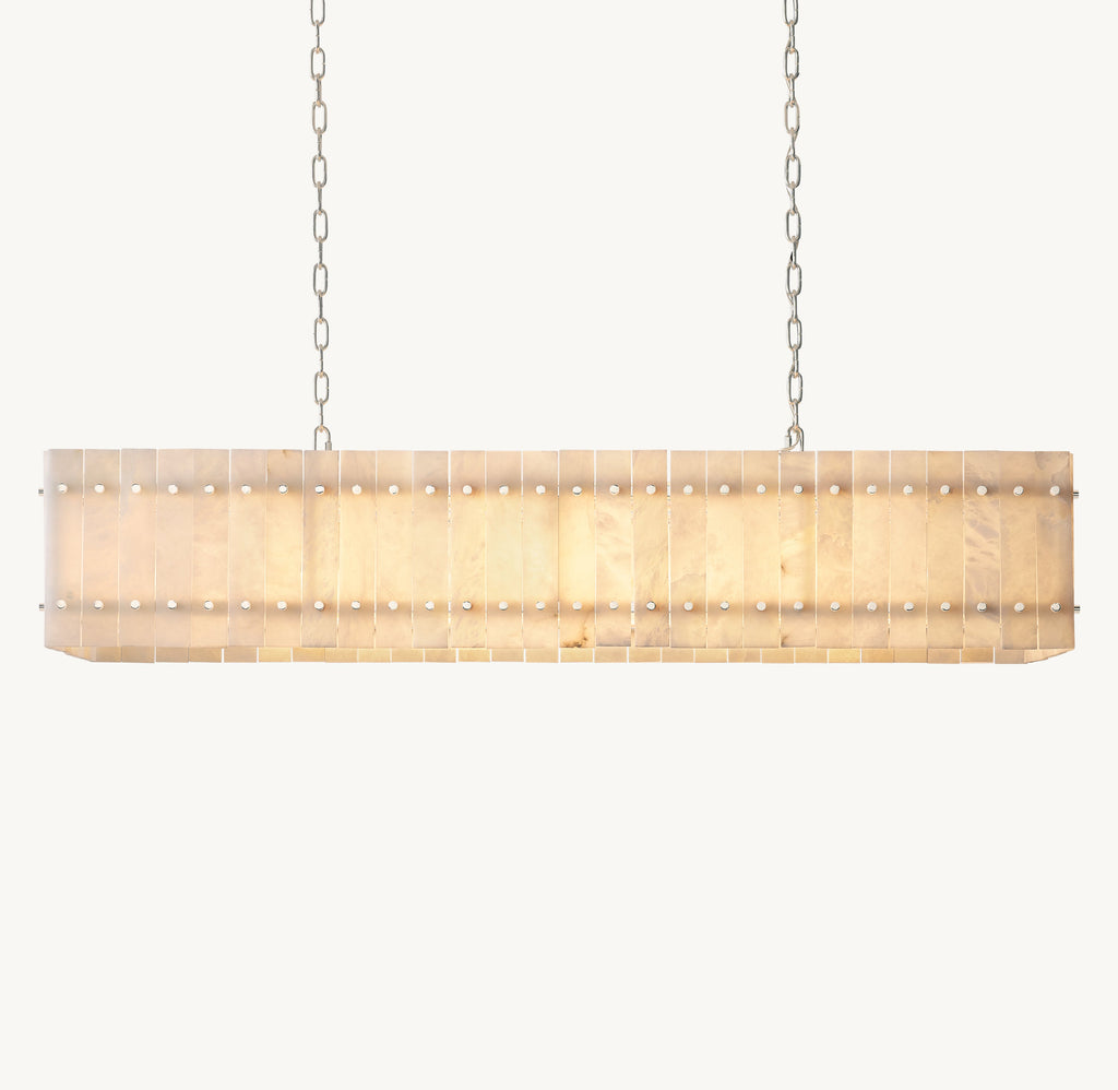 Sculptural San Marco Alabaster Linear Chandelier – 54" — view 2